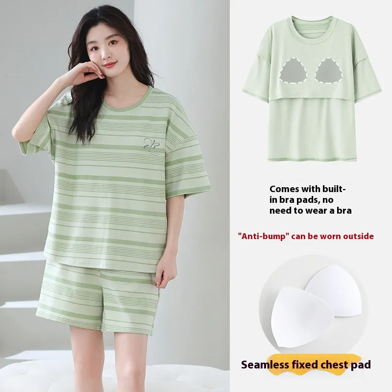 Casual Loose Home Wear Korean Style Sweet Two-piece Suit - Ysh29011-L