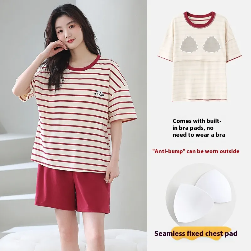 Casual Loose Home Wear Korean Style Sweet Two-piece Suit - Ysh29009