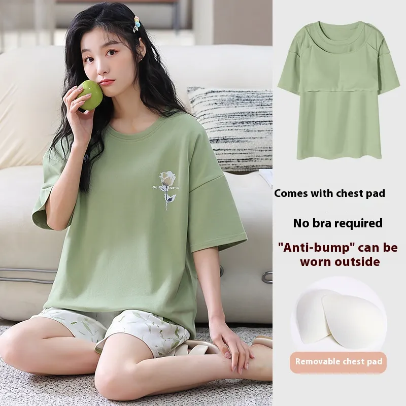Casual Loose Home Wear Korean Style Sweet Two-piece Suit - Ysh29001-Xxl