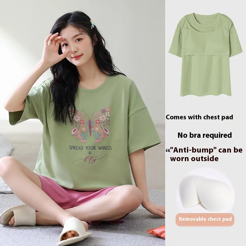 Casual Loose Home Wear Korean Style Sweet Two-piece Suit - Ysh29007-L