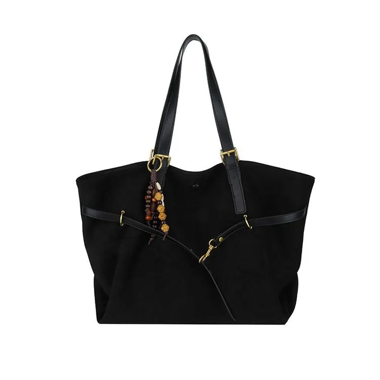 New Retro Fashion Large Capacity Shoulder Bag Women - Black