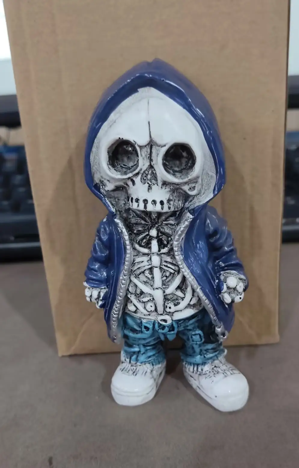 Halloween Cool Skeleton Figurines Halloween Skeleton Doll Resin Ornament Home