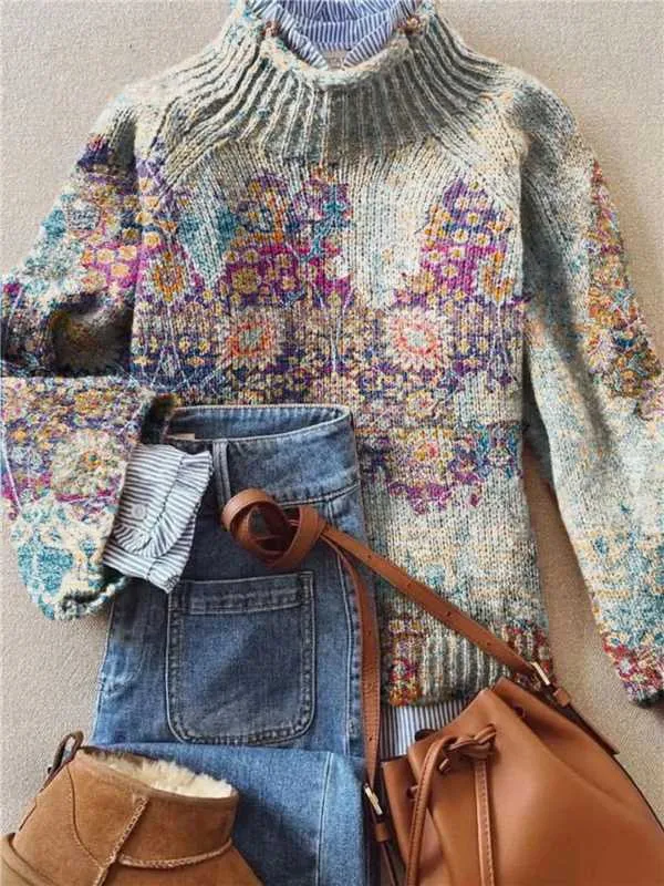 New Christmas Abstract Printing Casual Cloak Coat Cardigan Color 31 2Xl - Shop at LoveMi