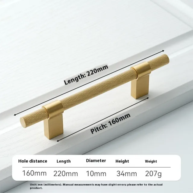 Brass Knurled Handle Cabinet Cabinet Wardrobe Drawer Cabinet Handle 8834 160X220 - Shop at LoveMi