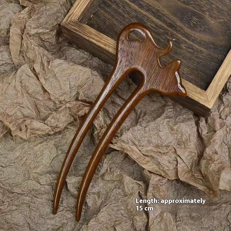 Wooden Women's Chinese Style Headdress Animal Hairpin 25