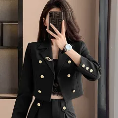Short Suit Suit Women's Small Spring And Autumn New - Black - View 1