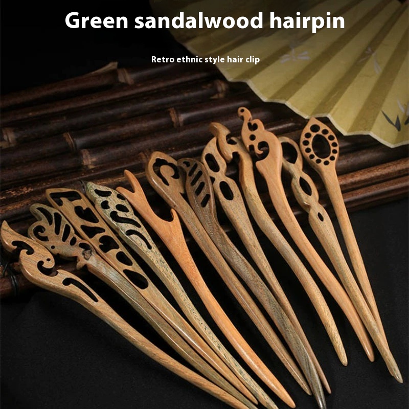 Green Sandalwood Hairpin Hairpin Antiquity Hair Clasp