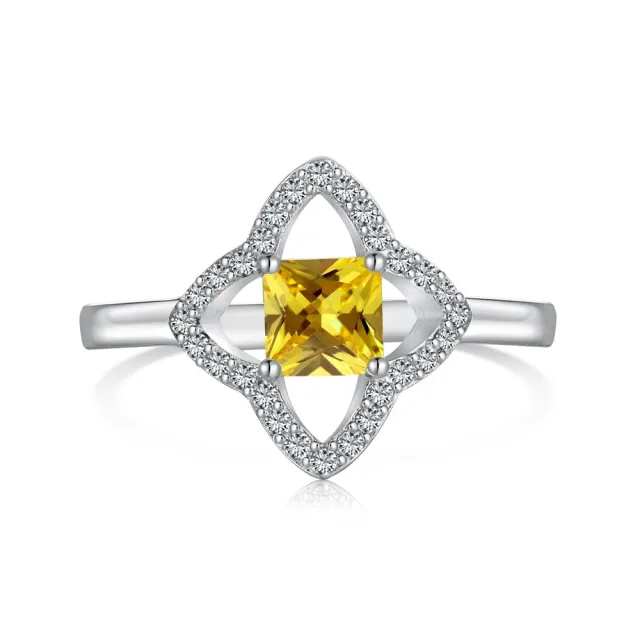Flower Set Hollow Four leaf Clover Ring Gold Dy120781Swhb - Shop at LoveMi