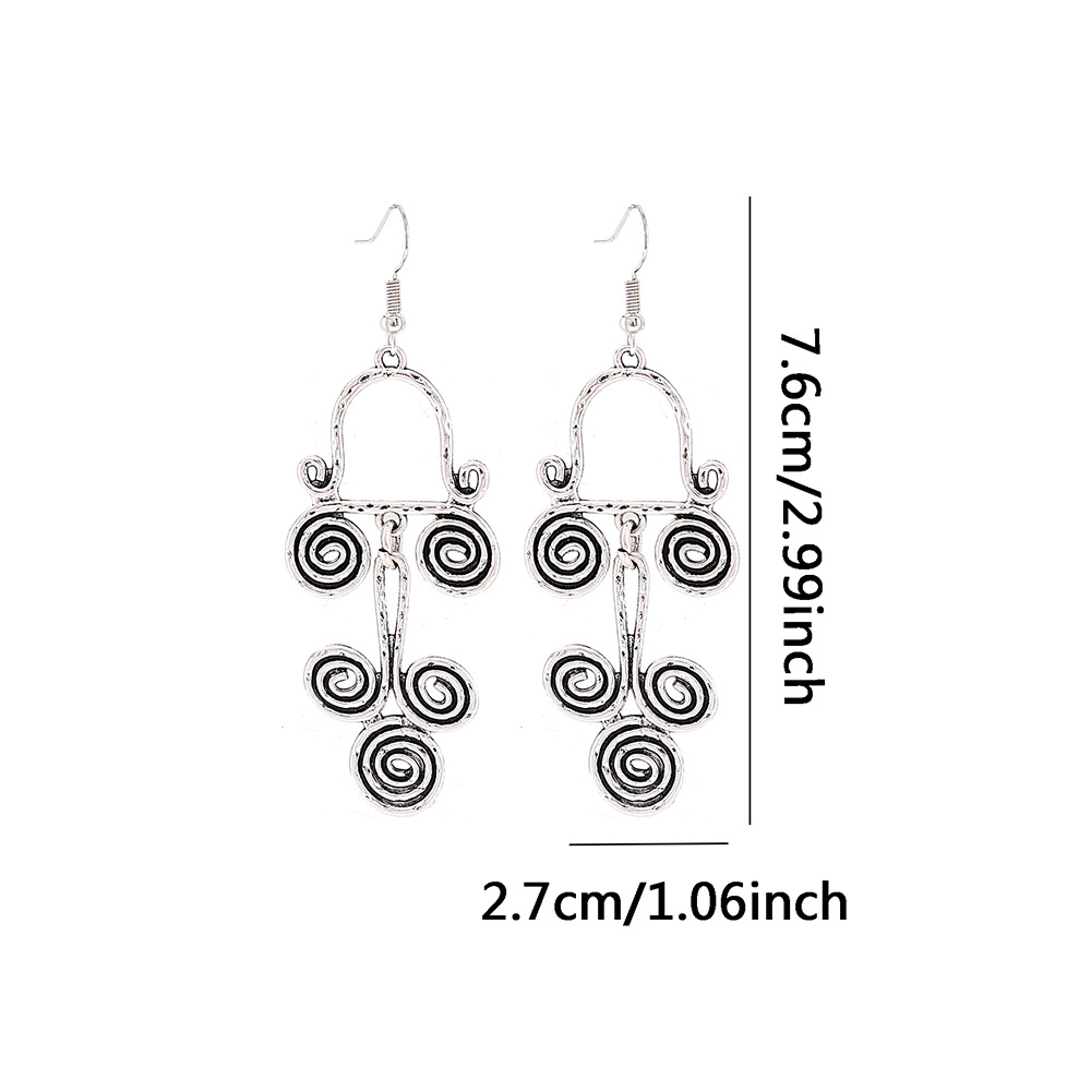 Silver Tassel Earrings Boho Style