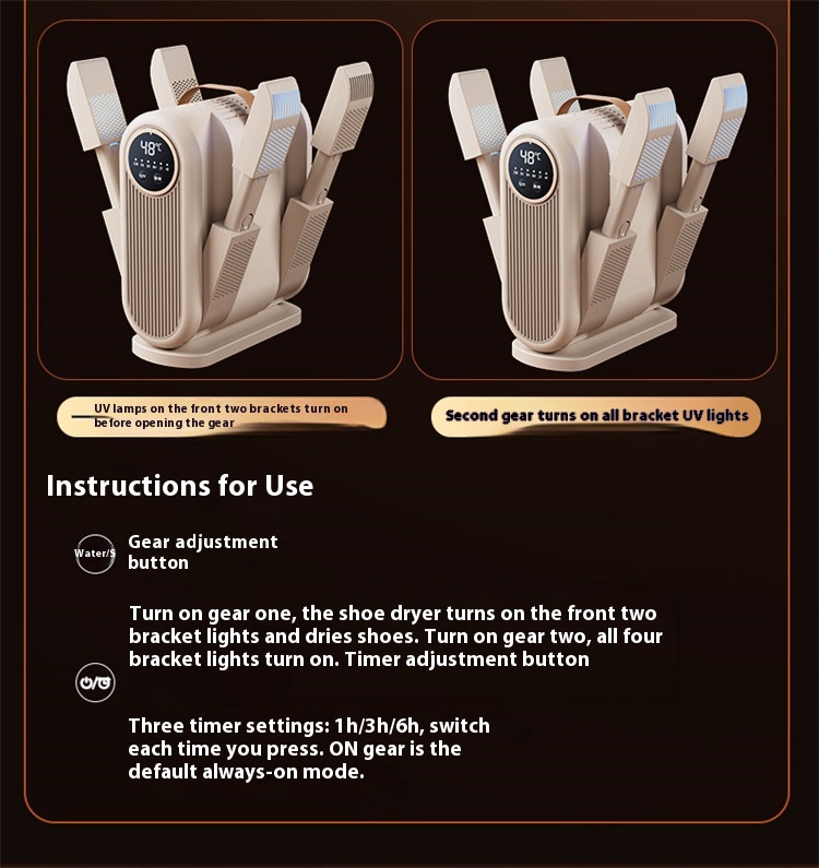 Portable Foldable Timing Quick-drying Shoes Dryer