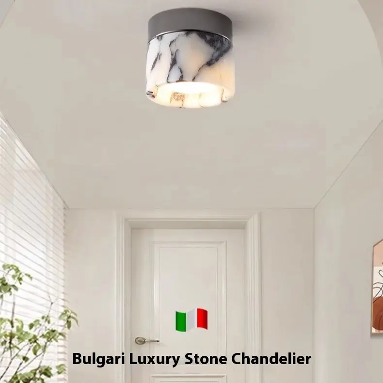 Marble Luxury Stone High-grade LED Balcony Ceiling Lamp