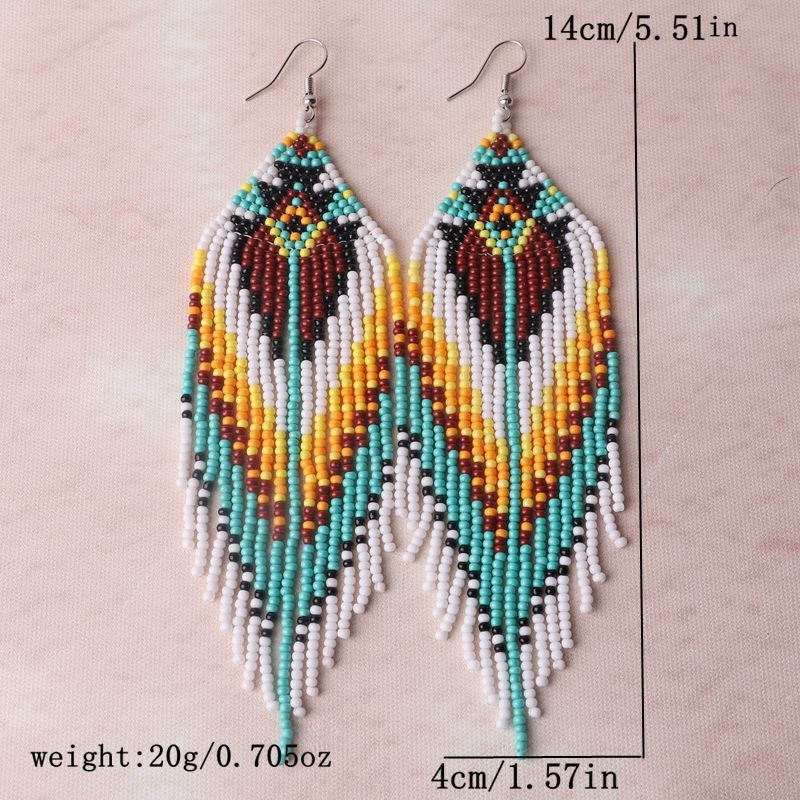 Colorful Beaded Earrings for Women