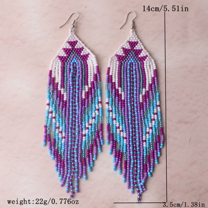 Colorful Beaded Earrings for Women