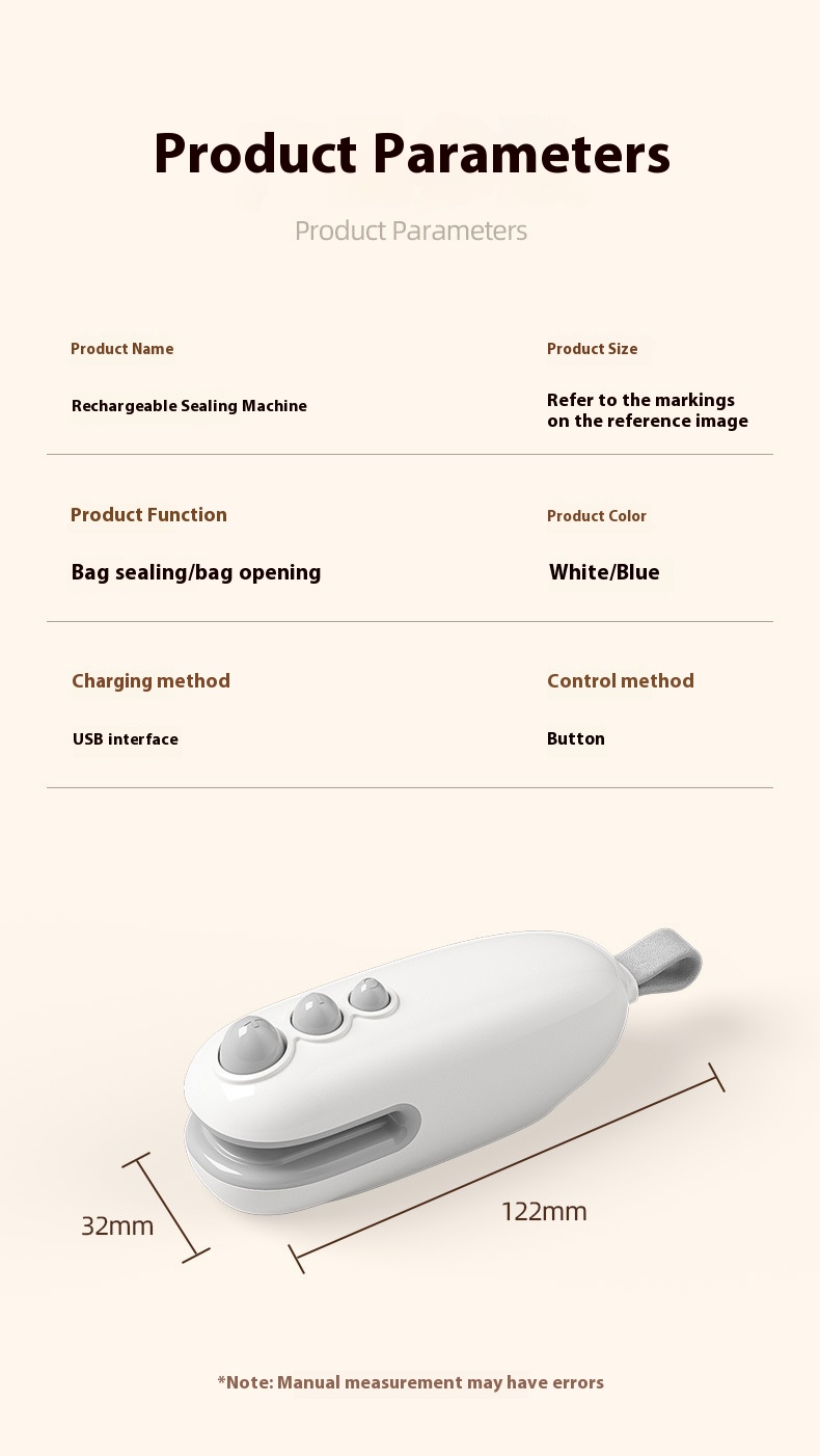 Household Mini Sealing Machine Automatic Electric Thermal Capper