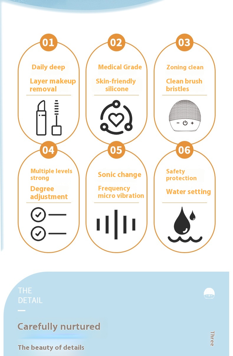 Electric Silicone Cleansing Instrument Wash Face And Shrink Pores Cleaner