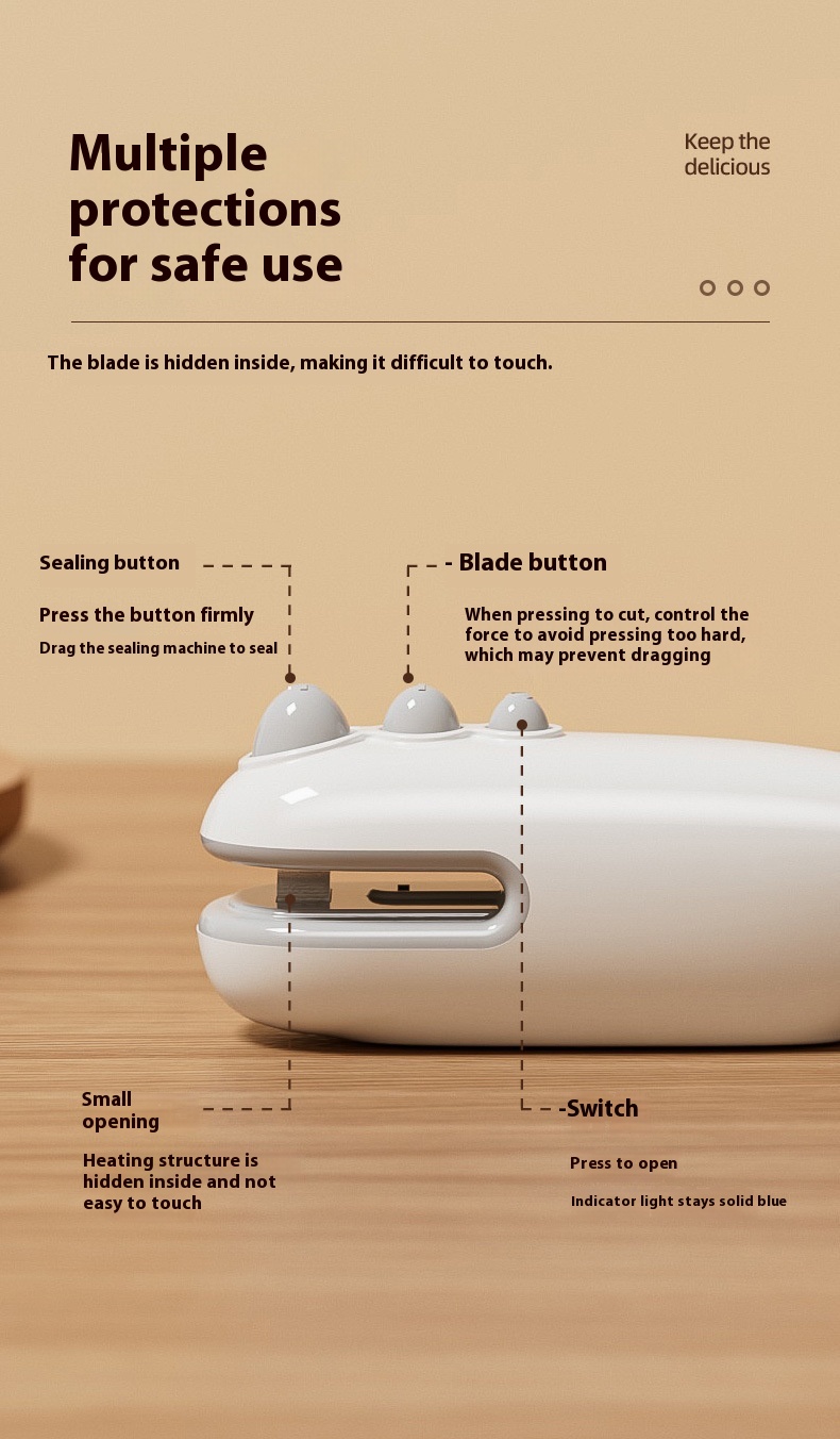 Household Mini Sealing Machine Automatic Electric Thermal Capper