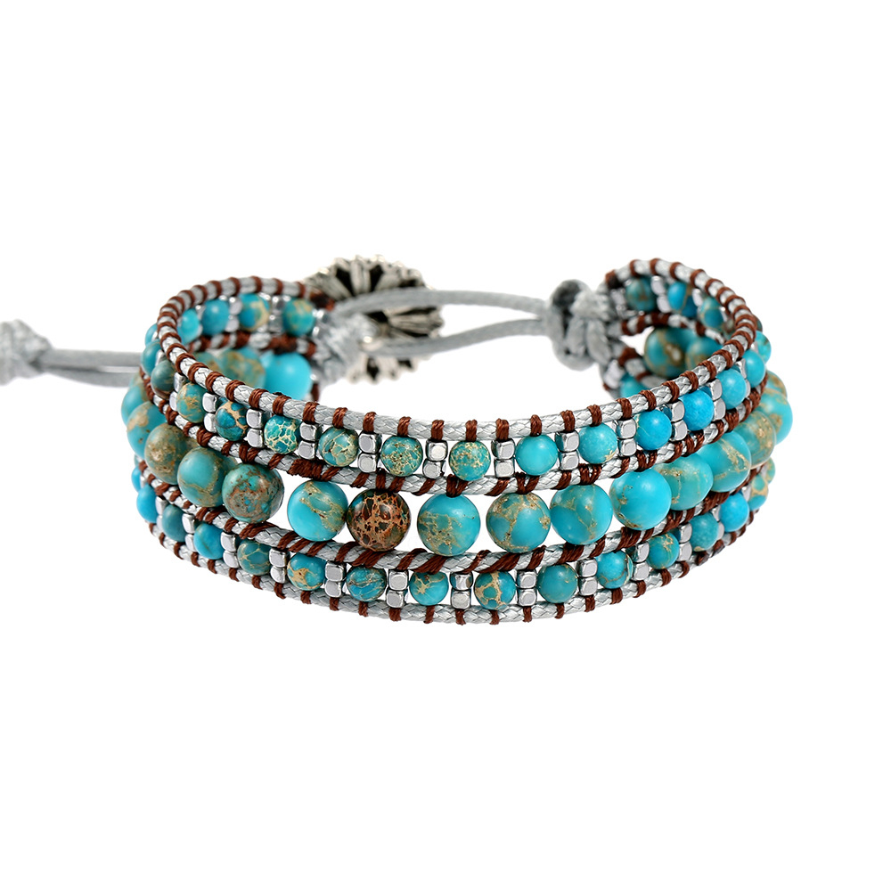 Bohemian Blue Beaded Bracelet