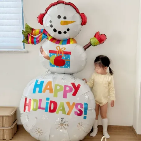 Aluminum Balloon Christmas Gift Decorations Arrangement Super Sized Christmas Snowman - Shop at LoveMi