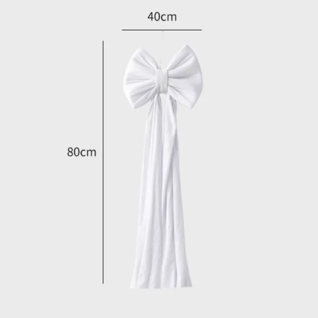 Christmas Decoration Velvet Large Bow Decoration White - Shop at LoveMi