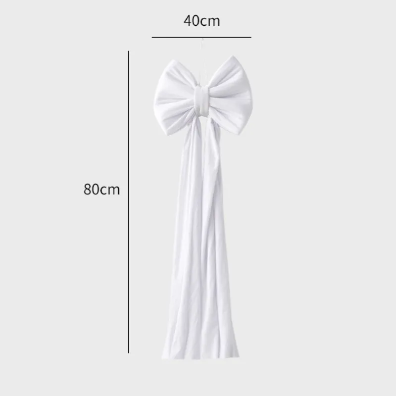Christmas Decoration Velvet Large Bow Decoration - White