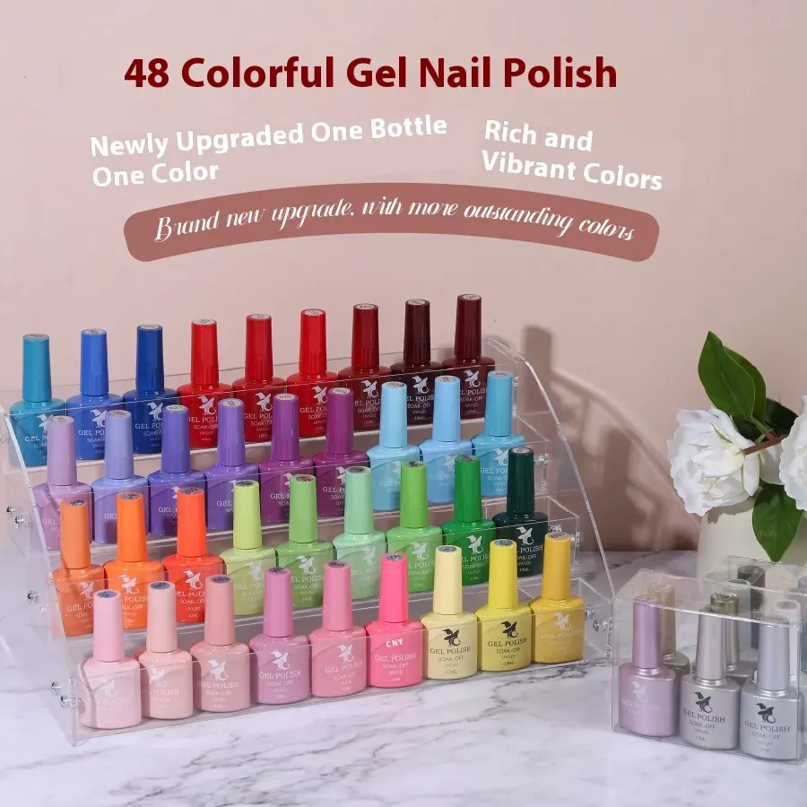 48 Color UV Phototherapy Plastic Gel Nail
