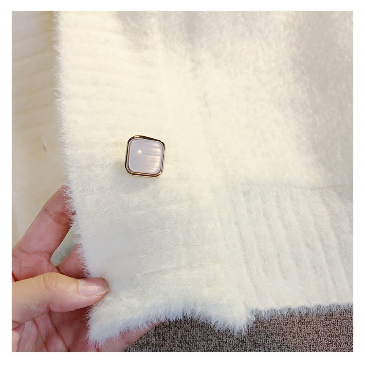 Spring And Autumn Furry Knitted Sweater