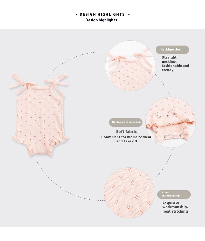 Baby Knitted Vest Wool Jumpsuit Spring And Autumn