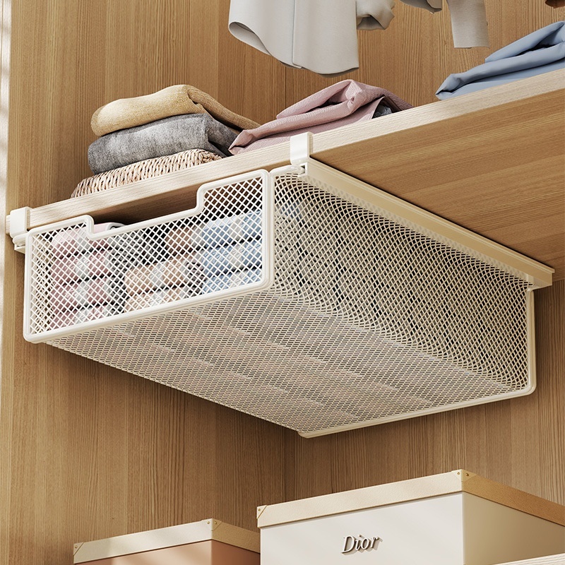 Drawer Type Hanging Basket Wrought Iron Clothes Storage Layered Rack Household Hanging