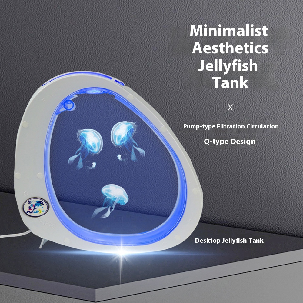Jellyfish Fish Tank With Light And Water Pump Net Red Stall White - Shop at LoveMi