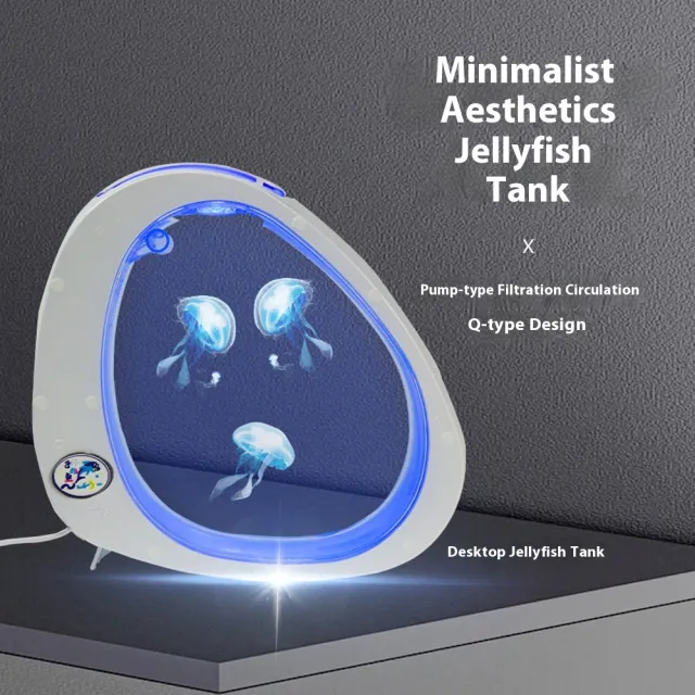 Jellyfish Fish Tank With Light And Water Pump Net Red Stall White - Shop at LoveMi