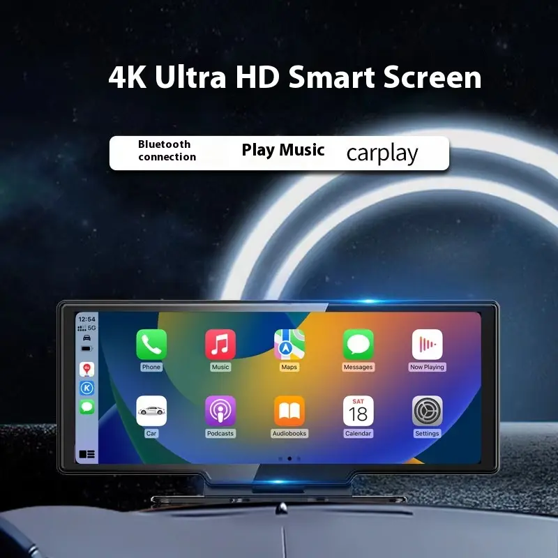 4K HD Dashboard Mobile Phone Projection Screen CarPlayAUTO Bluetooth Driving Recorder