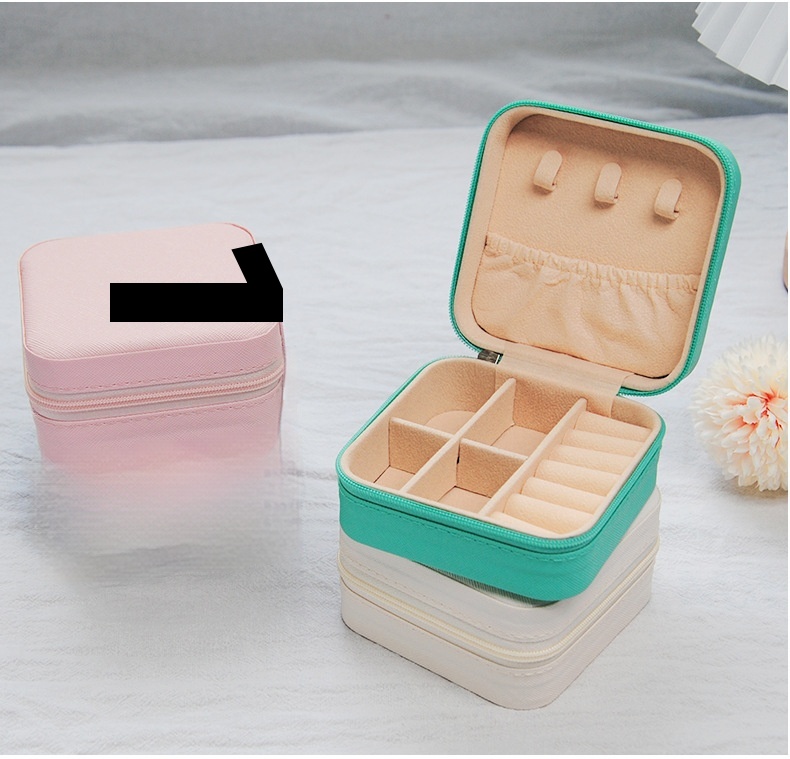 Simple Ins Portable Jewelry Storage Ear Stud Necklace Ring Small Jewelry Box