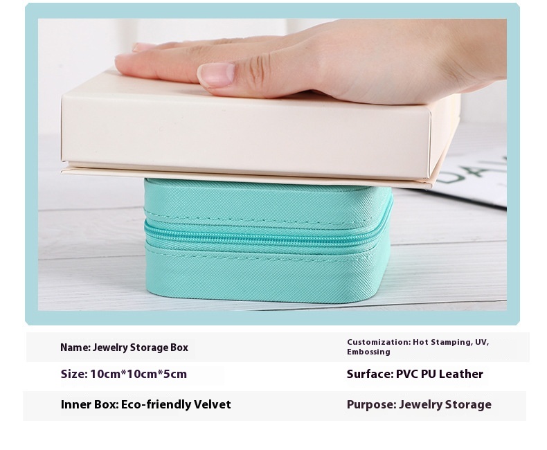 Simple Ins Portable Jewelry Storage Ear Stud Necklace Ring Small Jewelry Box