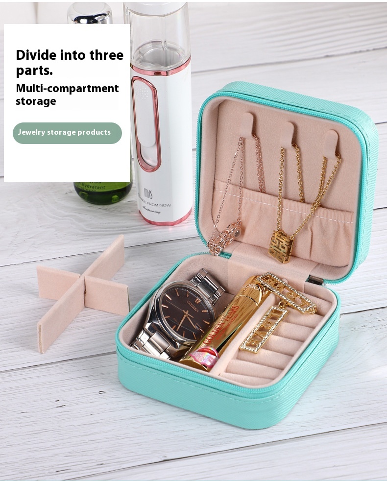 Simple Ins Portable Jewelry Storage Ear Stud Necklace Ring Small Jewelry Box
