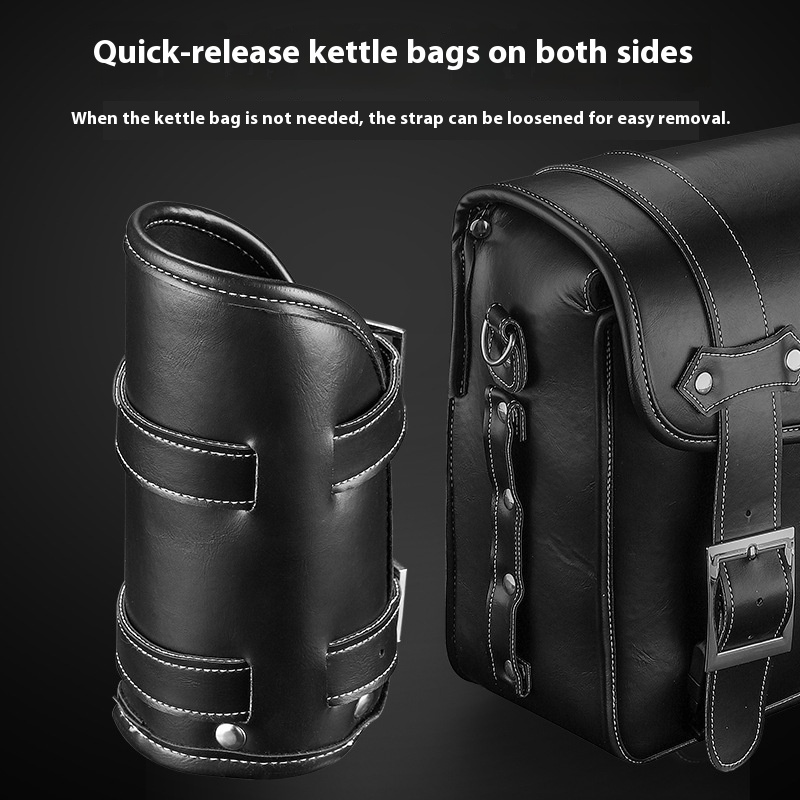 Retro Bilateral Large Capacity Leather Storage Bag - Image 2