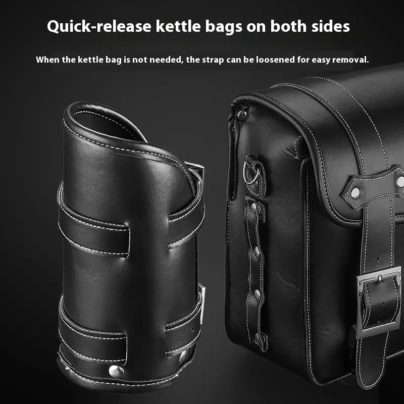 Retro Bilateral Large Capacity Leather Storage Bag