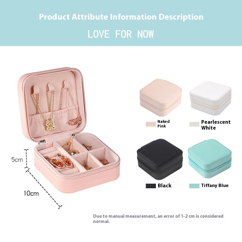 Simple Ins Portable Jewelry Storage Ear Stud Necklace Ring Small Jewelry Box