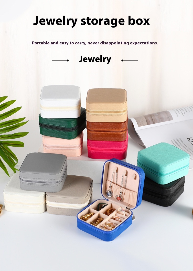 Simple Ins Portable Jewelry Storage Ear Stud Necklace Ring Small Jewelry Box