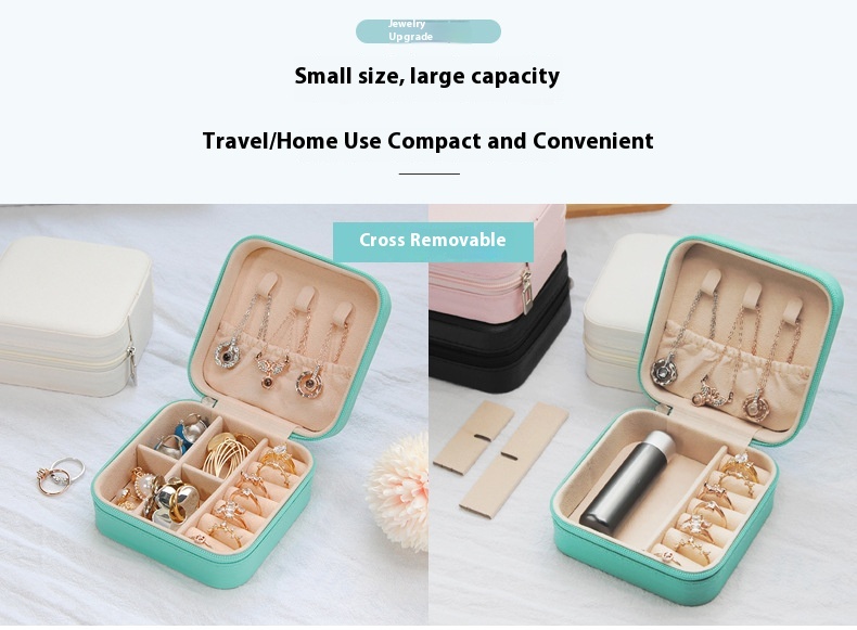 Simple Ins Portable Jewelry Storage Ear Stud Necklace Ring Small Jewelry Box