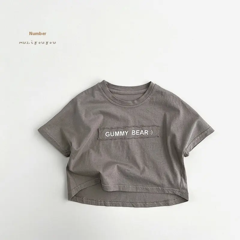 Children's Short-sleeved Printed Boy Loose Casual Top All-matching Clothes