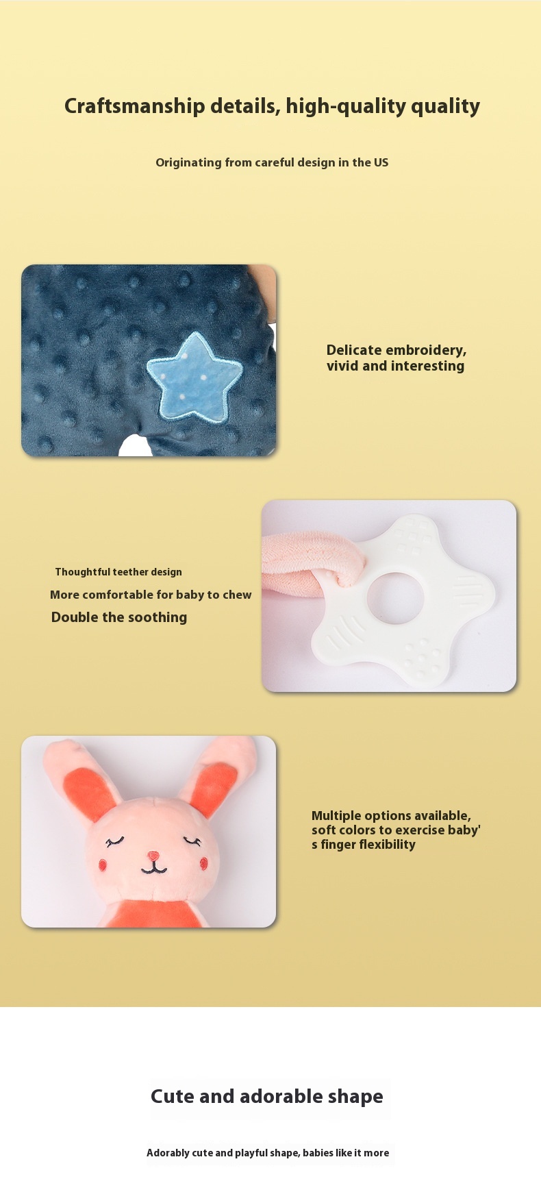 Baby Soothing Towel Doll Sleeping Pillow Doll