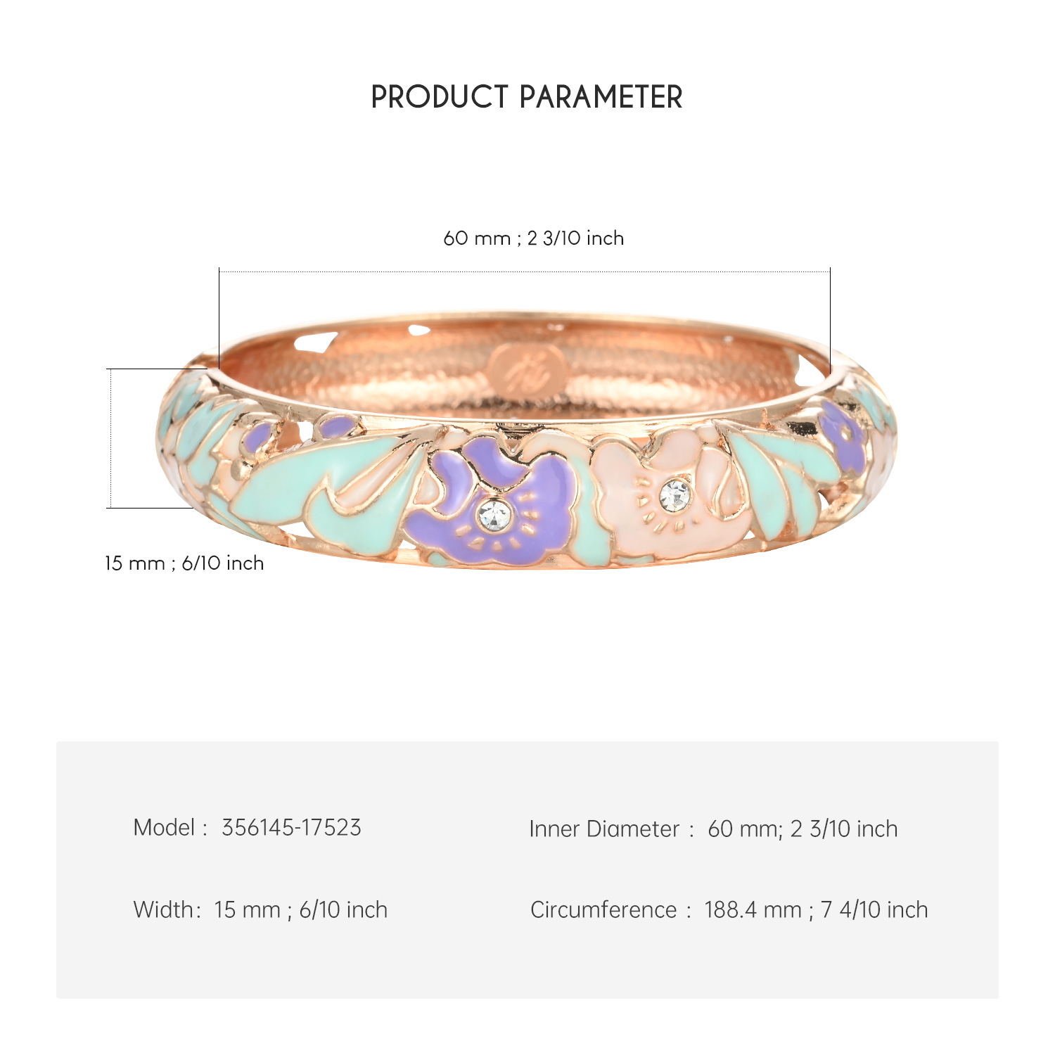Flower Metal Cuff Bracelet