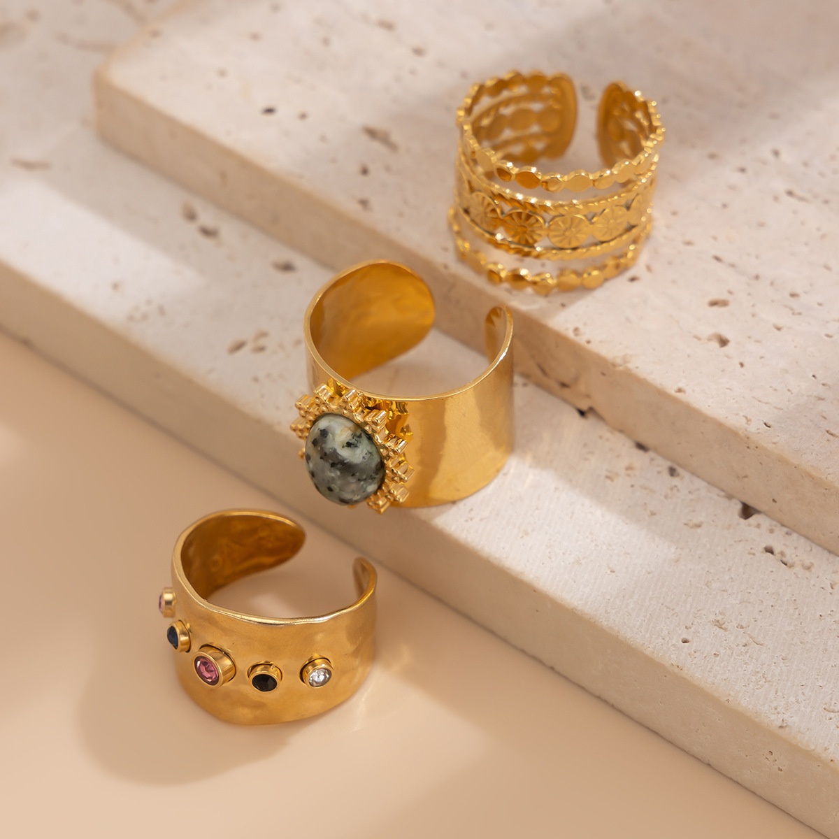 3 Pcs Boho Rings Set