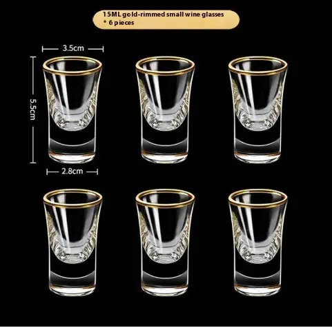 Top Grade White Wine Glass Inlaid With Gold Foil