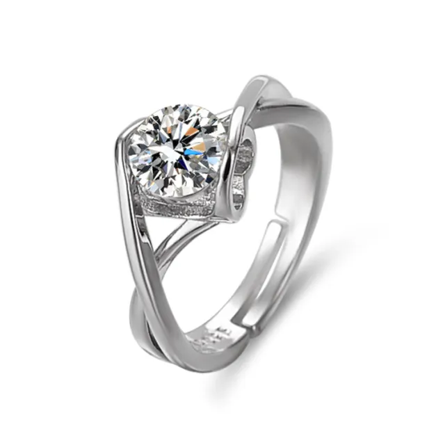 Moissanite 1 Karat Angel Kiss Ring White Gold Color 1 Karat - Shop at LoveMi
