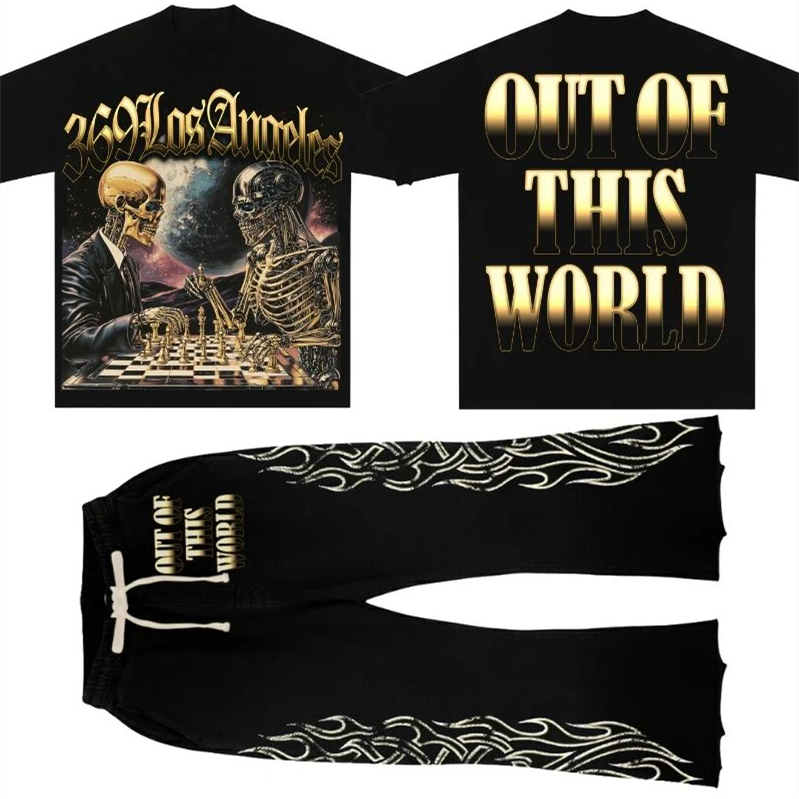 $25.51 Out Of This World Short-Sleeve T-Shirt Flare Sweatpants Full Set