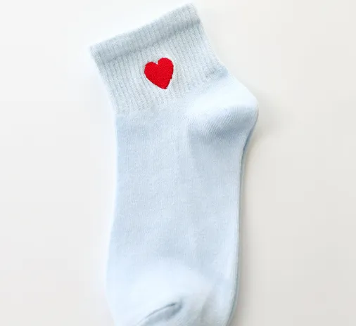 Women's Short Summer Mid calf Sports Cartoon Women's Socks Light Blue - Shop at LoveMi
