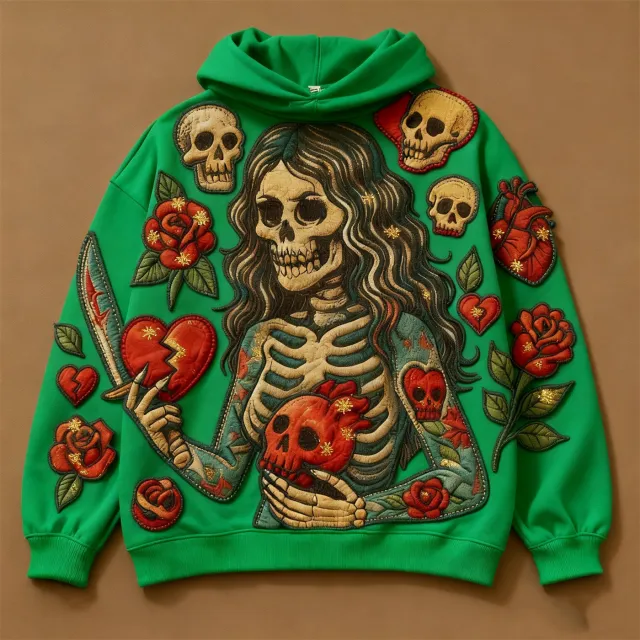 Fashion Casual Printed Polyester Sweater Green - Shop at LoveMi