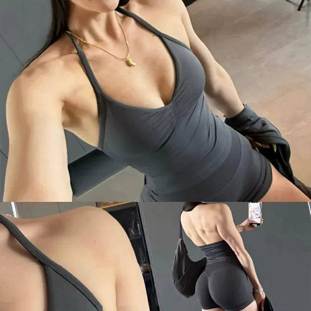 Bright Color Sports Sexy Workout Top Dark Gray - Shop at LoveMi
