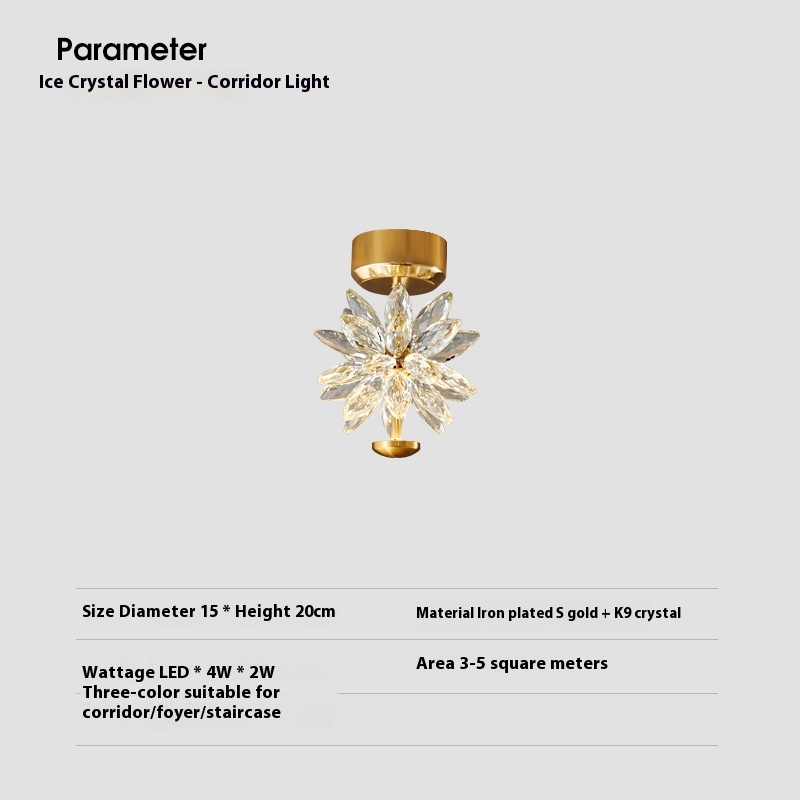 Wall Lamp Living Room Balcony Aisle Crystal Lamp